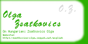 olga zsatkovics business card